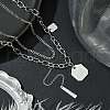 304 Stainless Steel Chain Necklaces NJEW-M078-12G-1