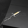 Stylish Stainless Steel Syringe Shaped Pendant Necklaces for Women's Daily Wear PP8422-4