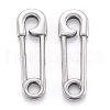 Non-Tarnish 304 Stainless Steel Safety Pin Pendant Charms X-STAS-M291-12P-2