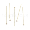 Brass Micro Pave Clear Cubic Zirconia Head Pins KK-M306-09G-02-2