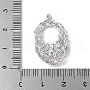 Brass Micro Pave Cubic Zirconia Pendants KK-P290-52P-01-3