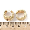 Brass Clear Cubic Zirconia Rhombus Hoop Earrings EJEW-D320-05G-4