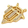 Brass Micro Pave Cubic Zirconia Pendants KK-K339-10B-01-2