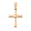 304 Stainless Steel Pendants STAS-C102-14RG-1
