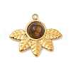 Natural Tiger Eye Pendants STAS-F312-01G-03-1