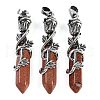 Synthetic Goldstone Faceted Double Termimal Pointed Big Pendants G-P547-03AS-11A-1