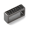 Rack Plating Rectangle Brass Micro Pave Cubic Zirconia Slide Charms KK-L224-037B-2