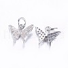 Long-Lasting Plated Brass Micro Pave Cubic Zirconia Charms X-ZIRC-F069-32P-2