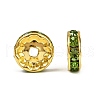 Brass Grade A Rhinestone Spacer Beads RSB039NF-10G-5