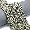 Frosted Natural Dalmatian Jasper Beads Strands G-K389-C22-01-1