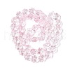 Transparent Electroplate Glass Beads Strands EGLA-T021-12F-1