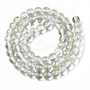 Transparent Spray Painted Glass Bead Strands GLAA-N035-03B-B09-2