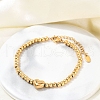304 Stainless Steel Beaded Stretch Bracelets for Women BJEW-B108-01G-2