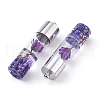 Transparent Glass Bottle Pendants GLAA-T001-05C-2