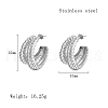 Non-Tarnish 304 Stainless Steel Stud Earrings TA6291-2-1