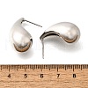 Rack Plating Brass Twist Teardrop Stud Earrings for Women EJEW-K247-02P-3