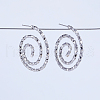 Elegant Spiral Brass Stud Earrings TL6766-3