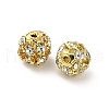 7mm Brass Crystal Rhinestone Beads KK-S519-01B-02G-2