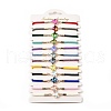 12Pcs 12 Colors Polyester Bracelets BJEW-P340-04G-1