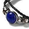 Natural Natural Lapis Lazuli Multi-strand Bracelets BJEW-Q337-01B-2