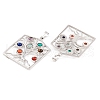 Chakra Natural Tiger Eye & Natural Lapis Lazuli & Natural Carnelian & Synthetic Turquoise & Glass Pendants G-NH0025-02P-2