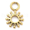 Ion Plating(IP) 304 Stainless Steel Charms STAS-P379-04F-G-1