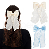 CRASPIRE 2Pcs 2 Colors Big Bowknot Organza Hair Barrettes AJEW-CP0008-32-1