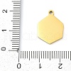 304 Stainless Steel Pendants STAS-F315-08G-01-3