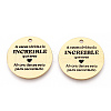 201 Stainless Steel Pendants STAS-T064-37G-5-2