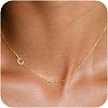 Brass Initial Link Chain Necklaces for Women FS-WG848C9-03-1