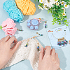 Round & Cube & Abacus Beaded Pendant Stitch Markers HJEW-AB00295-3
