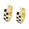 Brass & 925 Sterling Silver Pin Hoop Earrings EJEW-R013-01G-4