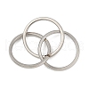 201 Stainless Steel Trinity Interlocking Ring Finger Rings FS-WG6776A-05-2