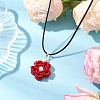 Glass Seed Beads Pendant Necklaces NJEW-MZ00054-2