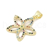 Brass Micro Pave Cubic Zirconia Pendants KK-D317-134G-2