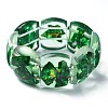 Dyed Natural Selenite & Synthetic Opal Stretch Bracelets BJEW-G702-07C-2