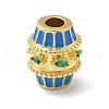 Barrel Brass Micro Pave Cubic Zirconia Spacer Beads KK-U050-11G-01-2