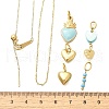 Synthetic Turquoise & Shell & Enamel Heart Pendant & Necklaces & Bracelets Sets SJEW-Q002-05G-3