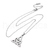 Trinity Knot 304 Stainless Steel Pendant Necklaces NJEW-H059-02P-4