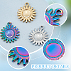 Unicraftale DIY Blank Sun Pendant Making Kit DIY-UN0005-08-5