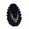Fire Shaped Velvet Neckalce Display Stands PAAG-PW0008-004A-1