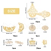 SUNNYCLUE 5 Style Brass & Iron Filigree Joiners KK-SC0002-81-2