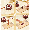 Brass Wax Seal Stamps with Rosewood Handle AJEW-WH0412-0190-3