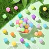 Luminous 56pcs 28 Color Round Food Grade Silicone Beads SIL-CJ0001-31-5