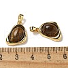 Natural Tiger Eye Teardrop Pendants KK-R210-28G-3