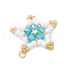 Glass Seed Beaded Star Pendants PALLOY-MZ00541-5