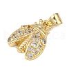Brass Micro Pave Cubic Zirconia Pendants KK-A260-07E-G-2
