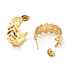 Leaf Wrap Stud Earrings EJEW-G293-03G-2