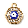 Alloy Enamel Rhinestone Glass Pendants ENAM-U003-02G-08-1