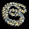 Electroplate Glass Beads Strands X-EGLA-B008-01A-AB02-4